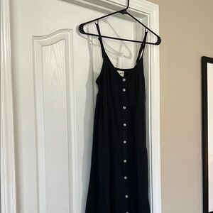 Target Gauze Black Button-Down Dress